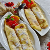 Palačinky na mléko s vroucí vodou - tenké s otvory