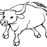 Vůl na vyřezávání do oken pro nový rok 2021