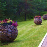 Gabiony v krajinném designu chaty - jak používat kamenné postele