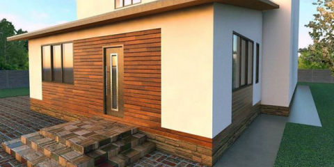 Vana připojená k domu - cihla nebo dřevěné