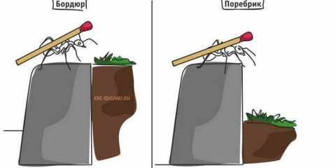 Hranice a obrubníky: typy a velikosti obrubníků, technologie výroby a instalace + jak vyrobit hranici vlastníma rukama