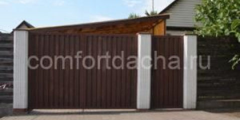 Dřevěná brána pro soukromý dům svépomocí