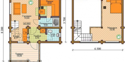 Domy s vanou pod jednou střechou: jedno a dvoupatrové projekty