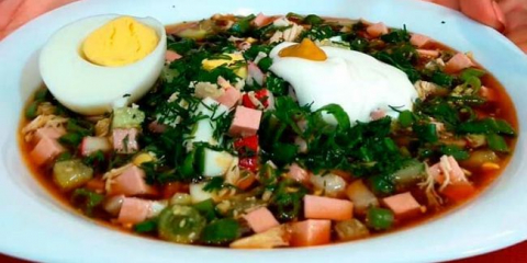 Klasická okroshka na kvasu - 5 lahodných receptů