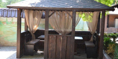 Střecha pro altán udělejte si sami: možnosti, materiály, instalace