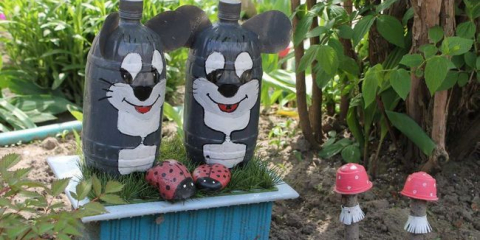 Nejlepší řemesla z plastových lahví - podrobný popis možností dekorace a krajinného designu pomocí plastových lahví (90 fotografií a videí)