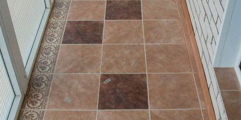 Instalace dlaždic na balkoně svépomocí: jak dát, foto