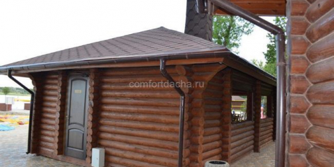 Pokrytí altánu udělejte to sami za dávání: dokončovací možnosti