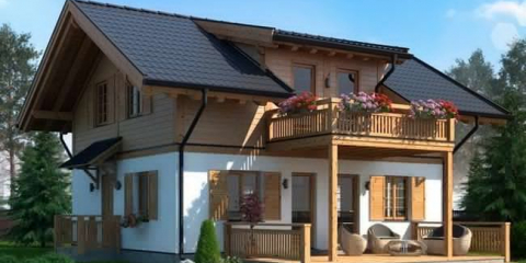 Vlastnosti ve stylu chaty pro venkovský dům