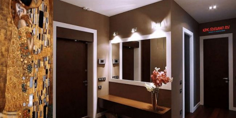 Osvětlení na chodbě - tipy pro výběr perfektní lampy a designové prvky chodby se světlem (70 fotografií)