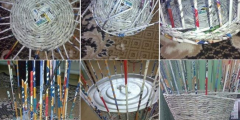 Řemesla z novinových trubek pro začátečníky krok za krokem