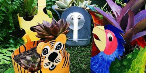 Řemesla z plastových lahví: 135 možností fotografií pro použití plastu v zahradní výzdobě