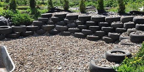 Vrátit stěnu starých pneumatik