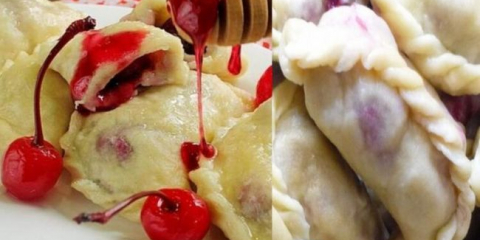 Svěží knedlíky s třešněmi na kefíru s dušenou sodou