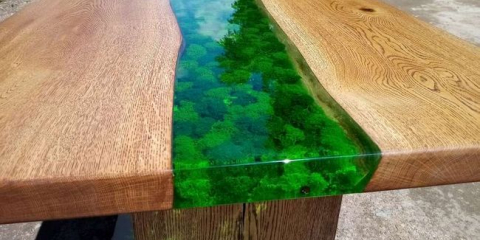Diy epoxidový a dřevěný stůl