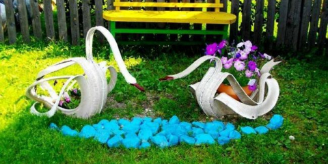 Diy zahradní dekorace - světlé, stylové a krásné možnosti zahradního designu (140 fotografií)